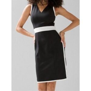 NWOT Women’s Petite White House Black Market Elegant Black/White Dress (4P)